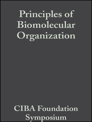 cover image of Principles of Biomolecular Organization